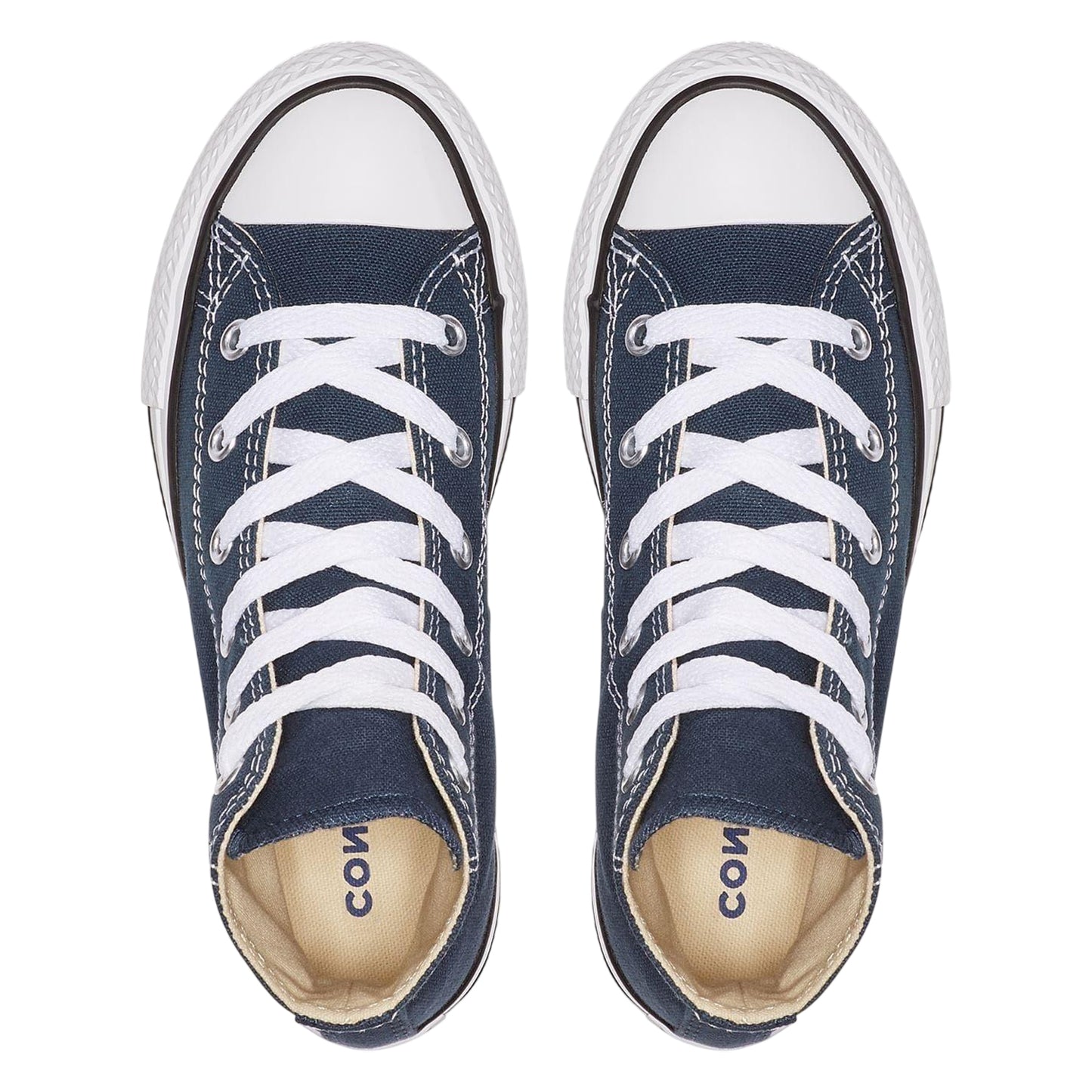Navy - Side - Converse Childrens-Kids Chuck Canvas High Cut Trainers
