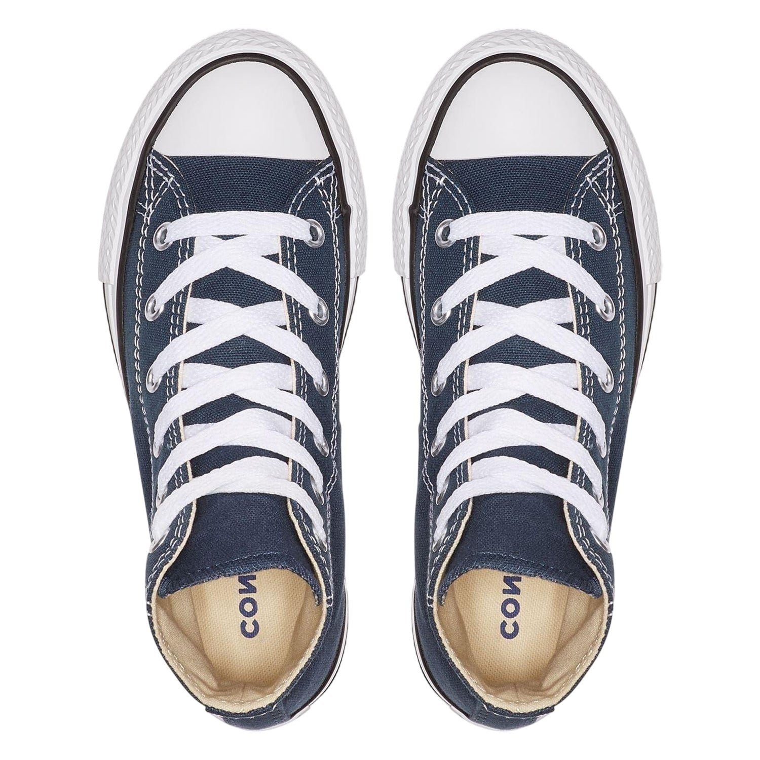 Navy - Side - Converse Childrens-Kids Chuck Canvas High Cut Trainers
