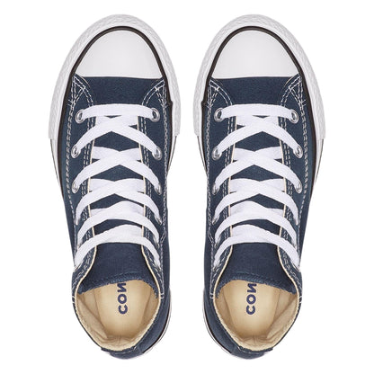 Navy - Side - Converse Childrens-Kids Chuck Canvas High Cut Trainers