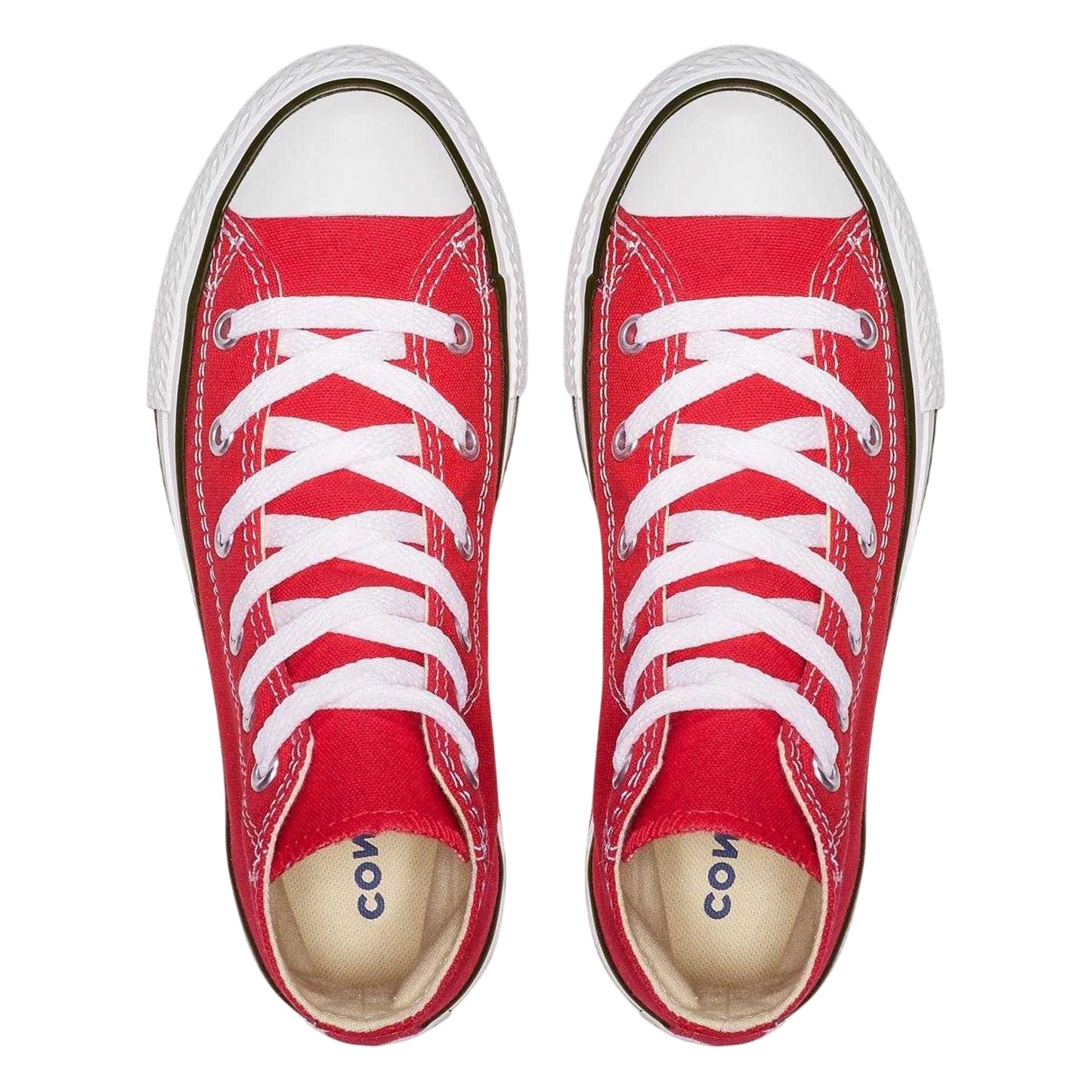 Red - Side - Converse Childrens-Kids Chuck Canvas High Cut Trainers