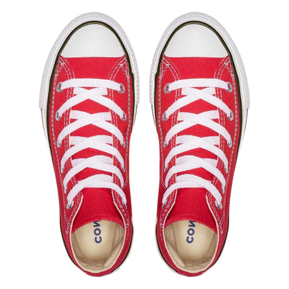 Red - Side - Converse Childrens-Kids Chuck Canvas High Cut Trainers