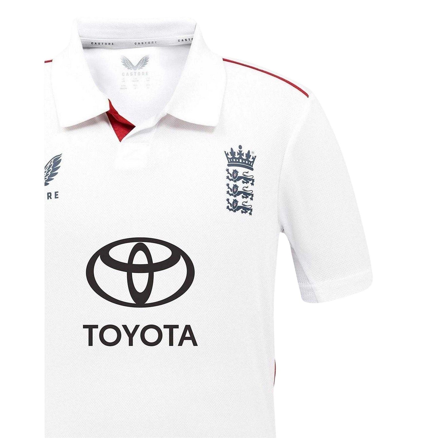 White - Side - Castore Childrens-Kids 26-27 England Cricket IT20 Cricket Shirt