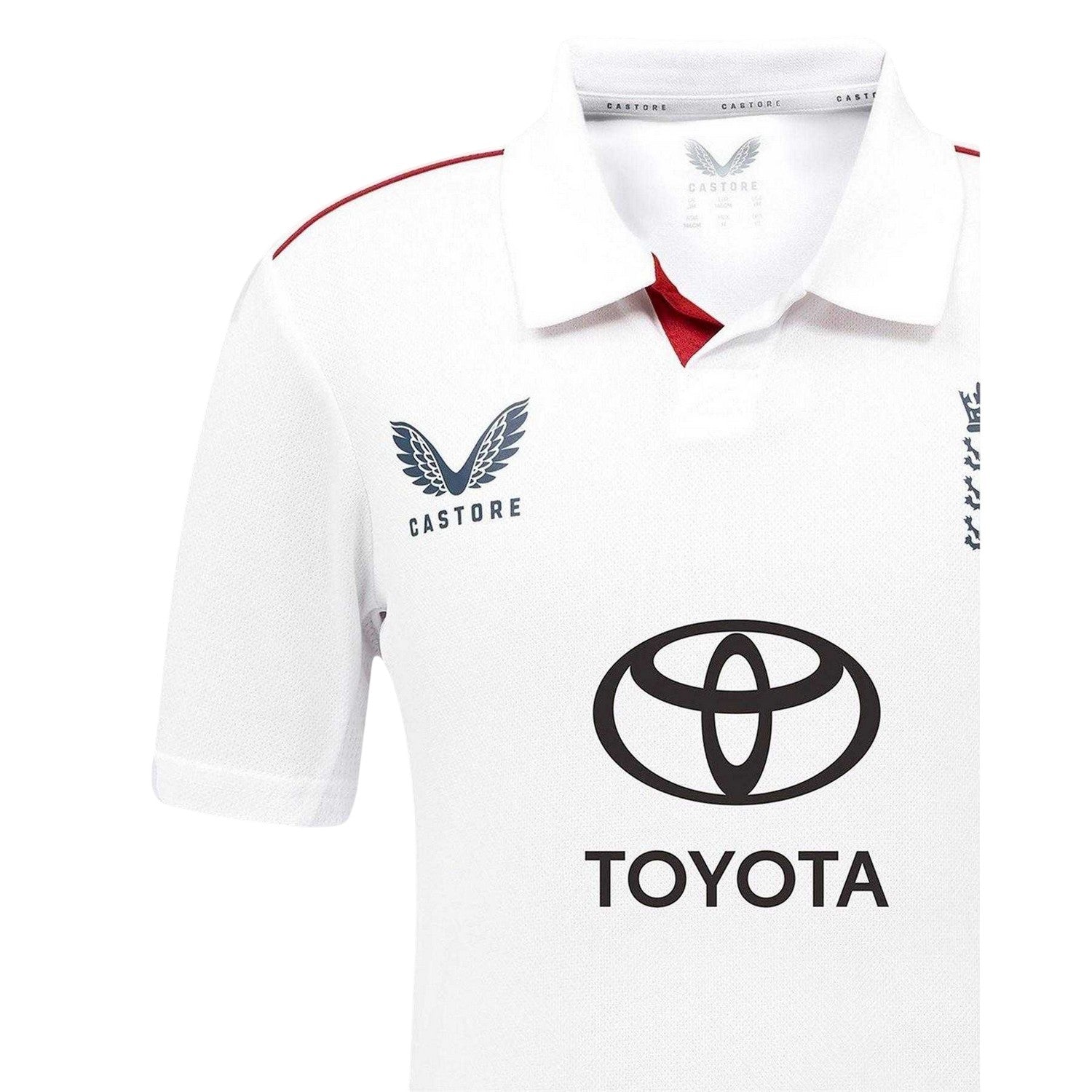 White - Lifestyle - Castore Childrens-Kids 26-27 England Cricket IT20 Cricket Shirt