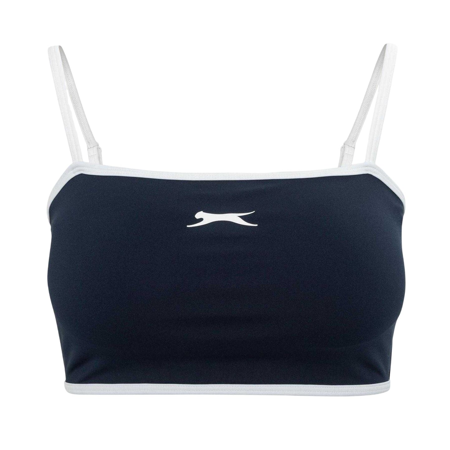 Navy - Front - Slazenger Womens-Ladies Contrast Detail Sports Bra