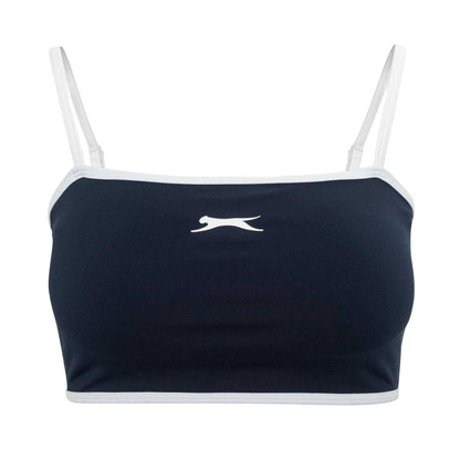 Navy - Front - Slazenger Womens-Ladies Contrast Detail Sports Bra