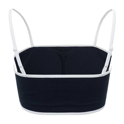 Navy - Back - Slazenger Womens-Ladies Contrast Detail Sports Bra