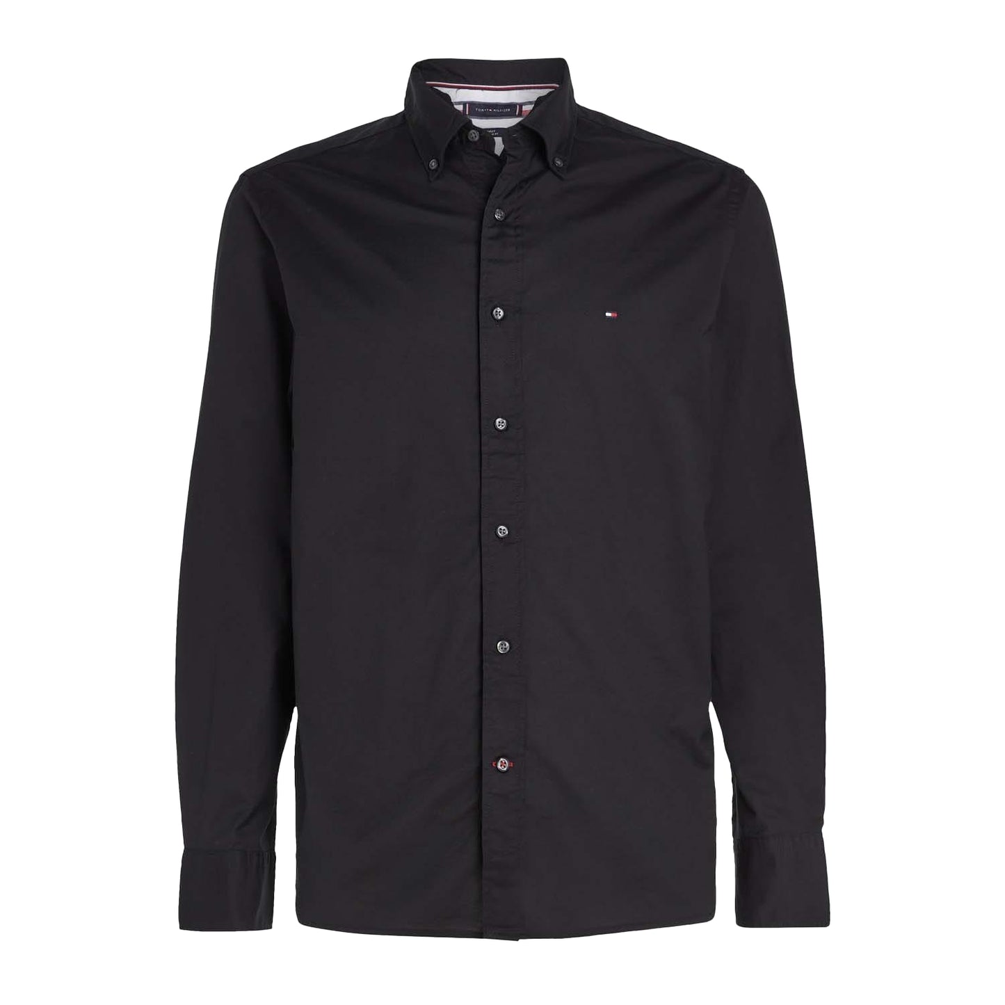 Black - Front - Tommy Hilfiger Mens Core Flex Poplin Shirt