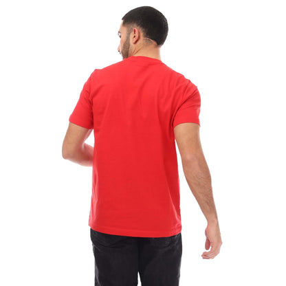 Red - Back - Diesel Mens T-Just 8-3 Logo T-Shirt