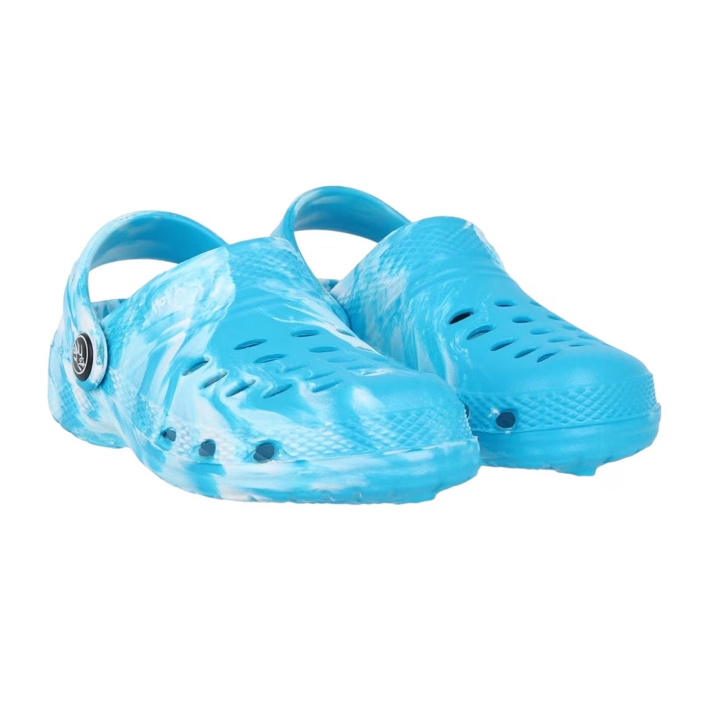 Blue - Close up - Hot Tuna Baby Marble Clogs