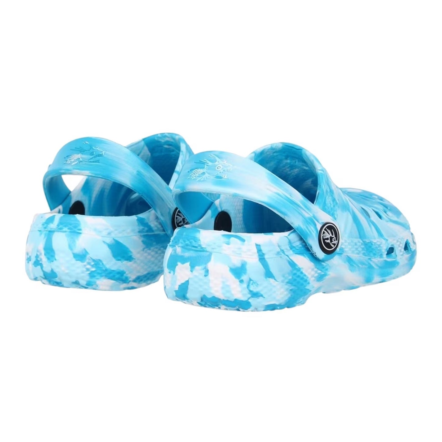 Blue - Back - Hot Tuna Baby Marble Clogs