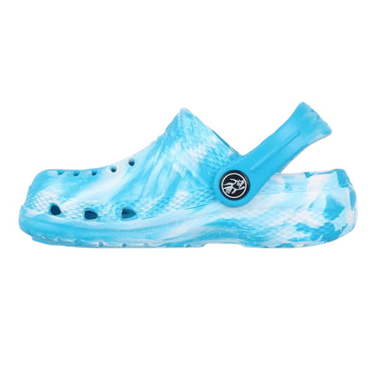 Blue - Side - Hot Tuna Baby Marble Clogs