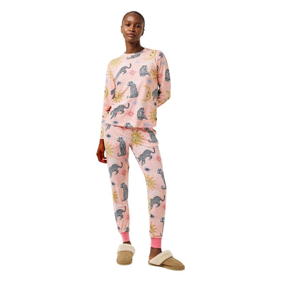 Pink - Lifestyle - Chelsea Peers Womens-Ladies Leopard Pyjama Set