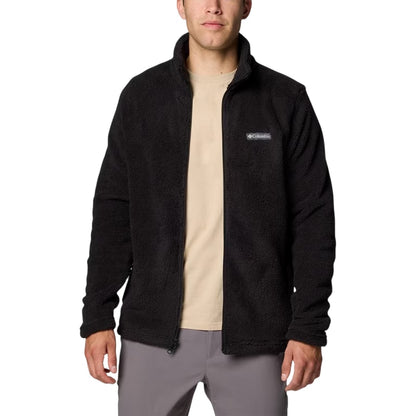 Black - Lifestyle - Columbia Mens Logo Full Zip Long-Sleeved Fleece Jacket