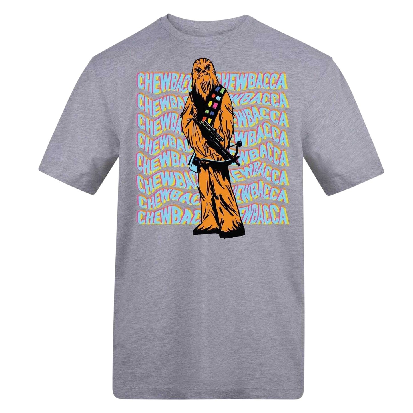 Grey-Brown - Front - Star Wars Unisex Adult Chewbacca T-Shirt