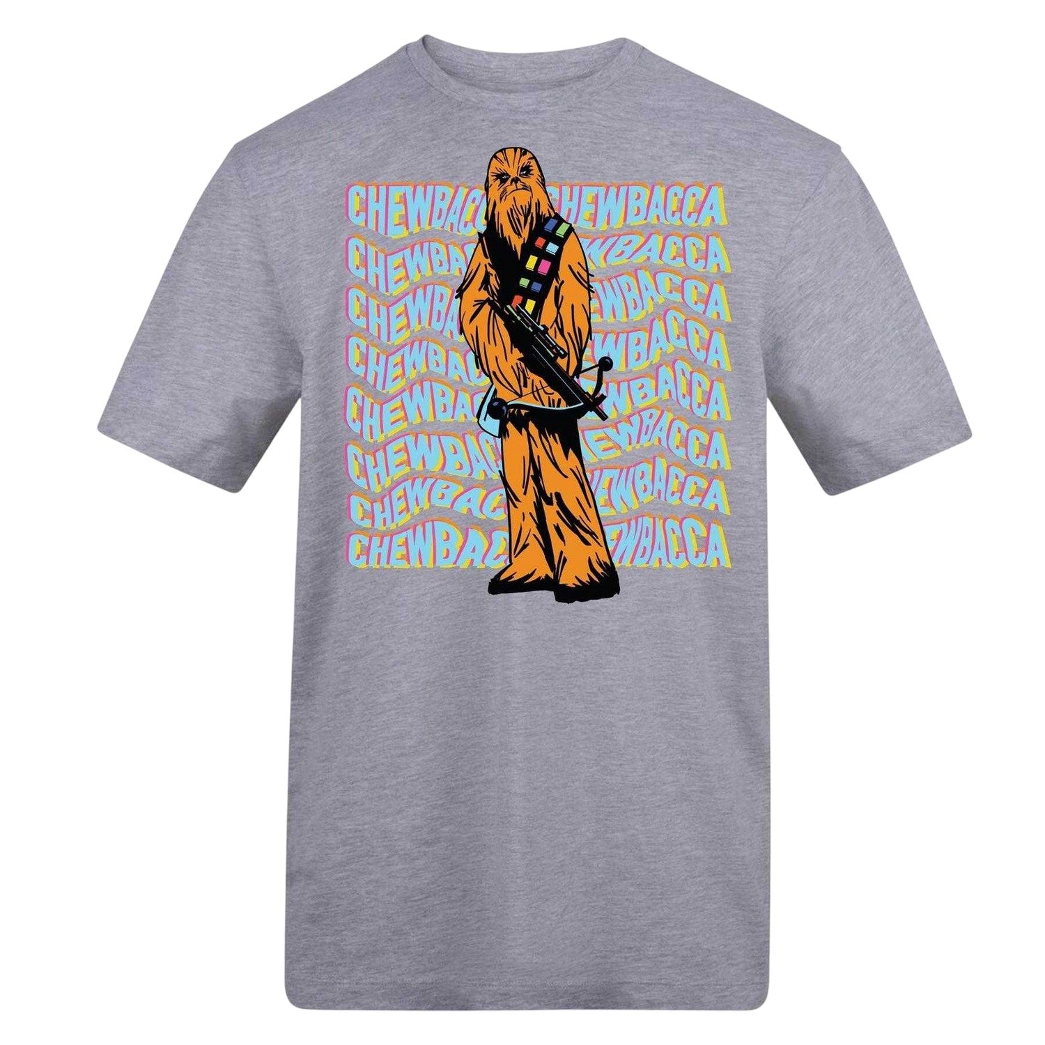 Grey-Brown - Front - Star Wars Unisex Adult Chewbacca T-Shirt
