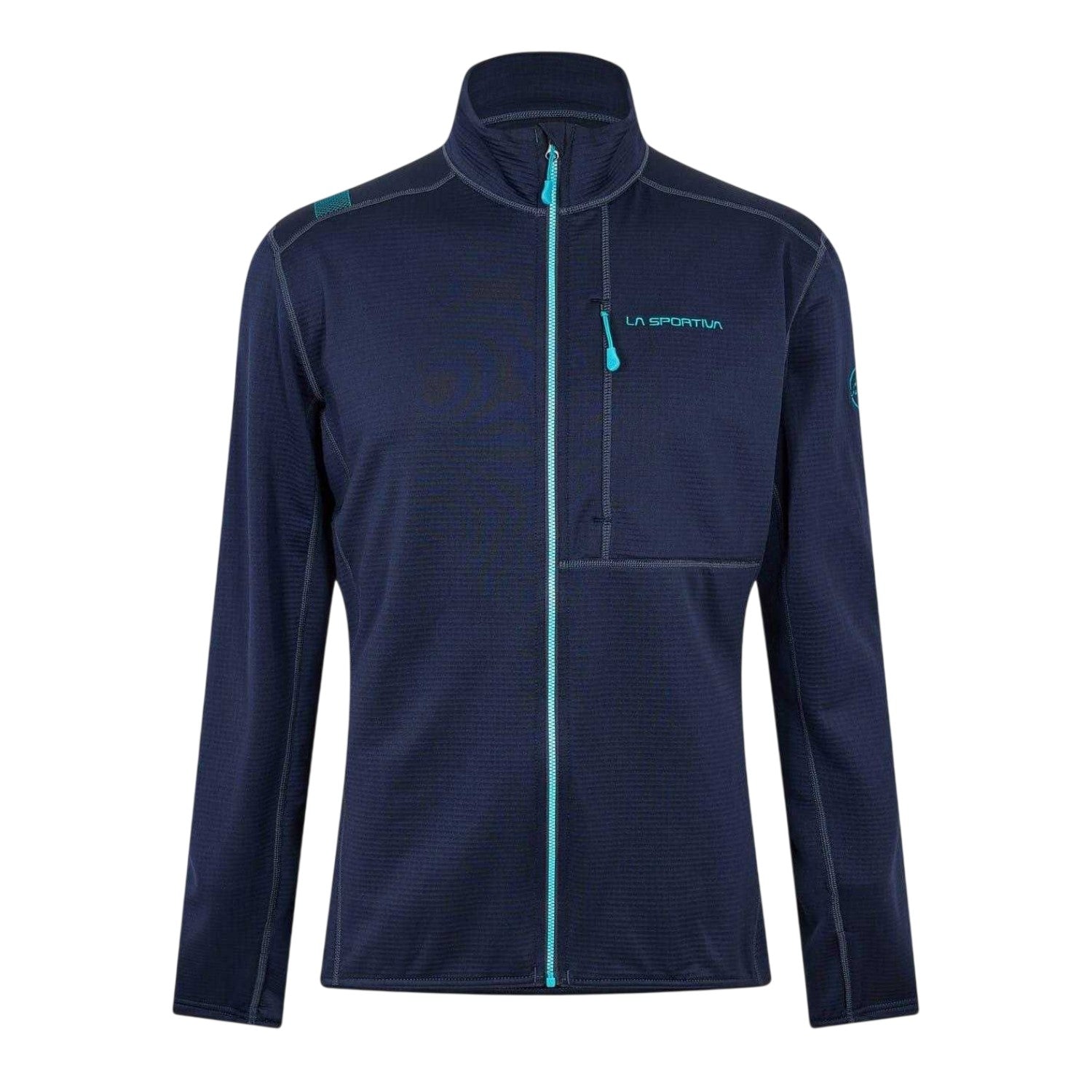 Deep Sea - Front - La Sportiva Mens Patterned Fleece Jacket