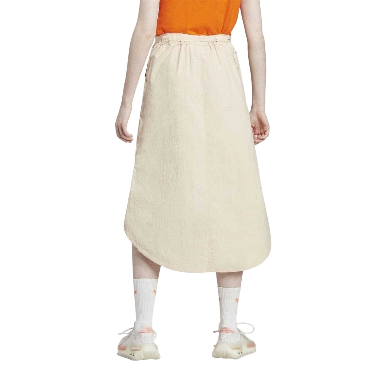 Sand - Back - Adidas Womens-Ladies Logo Midi Skirt