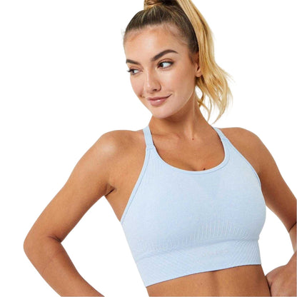 Brunnera Blue - Side - USA Pro Womens-Ladies Seamless Sports Bra