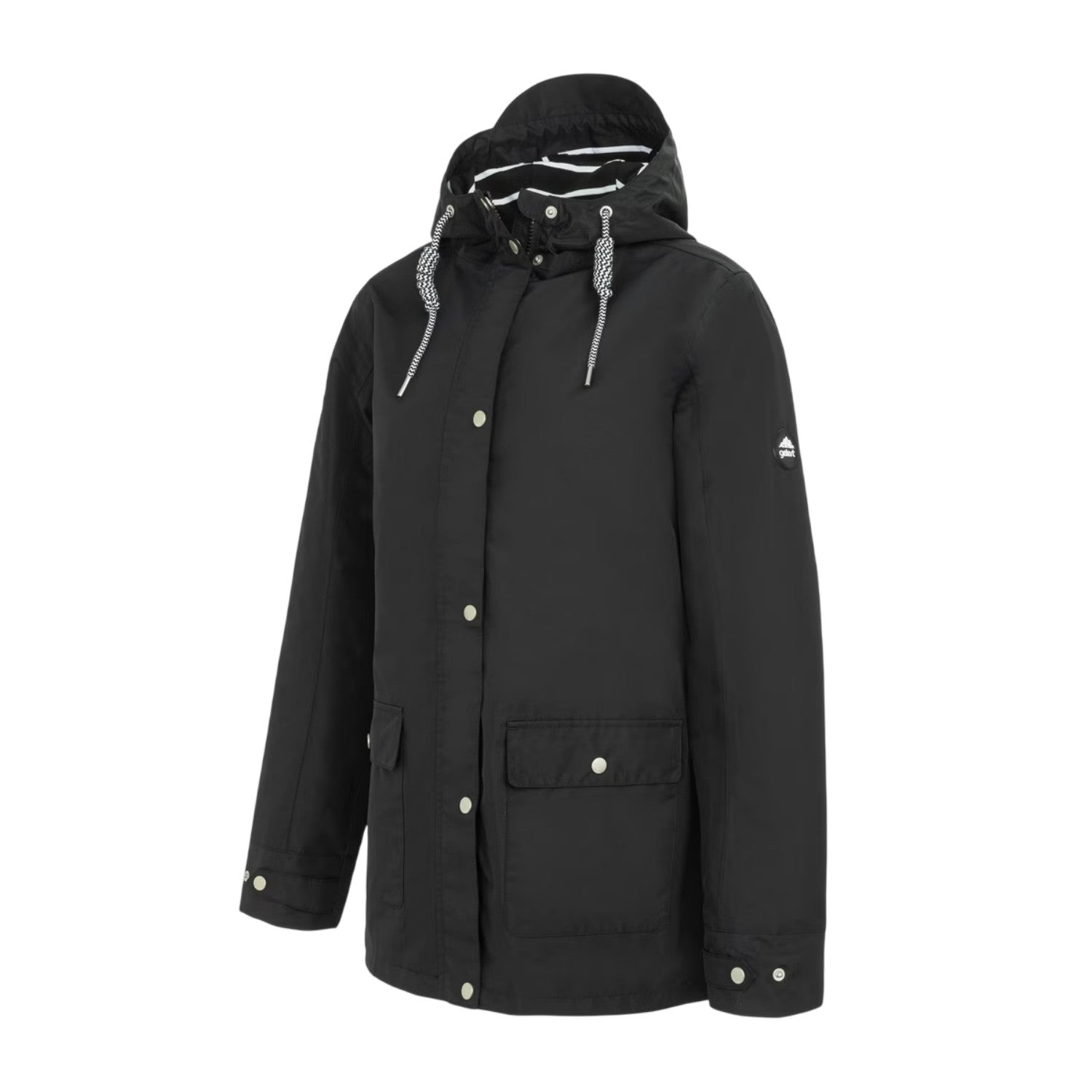 Black - Side - Gelert Womens-Ladies Coast Stormlite Hooded Waterproof Jacket