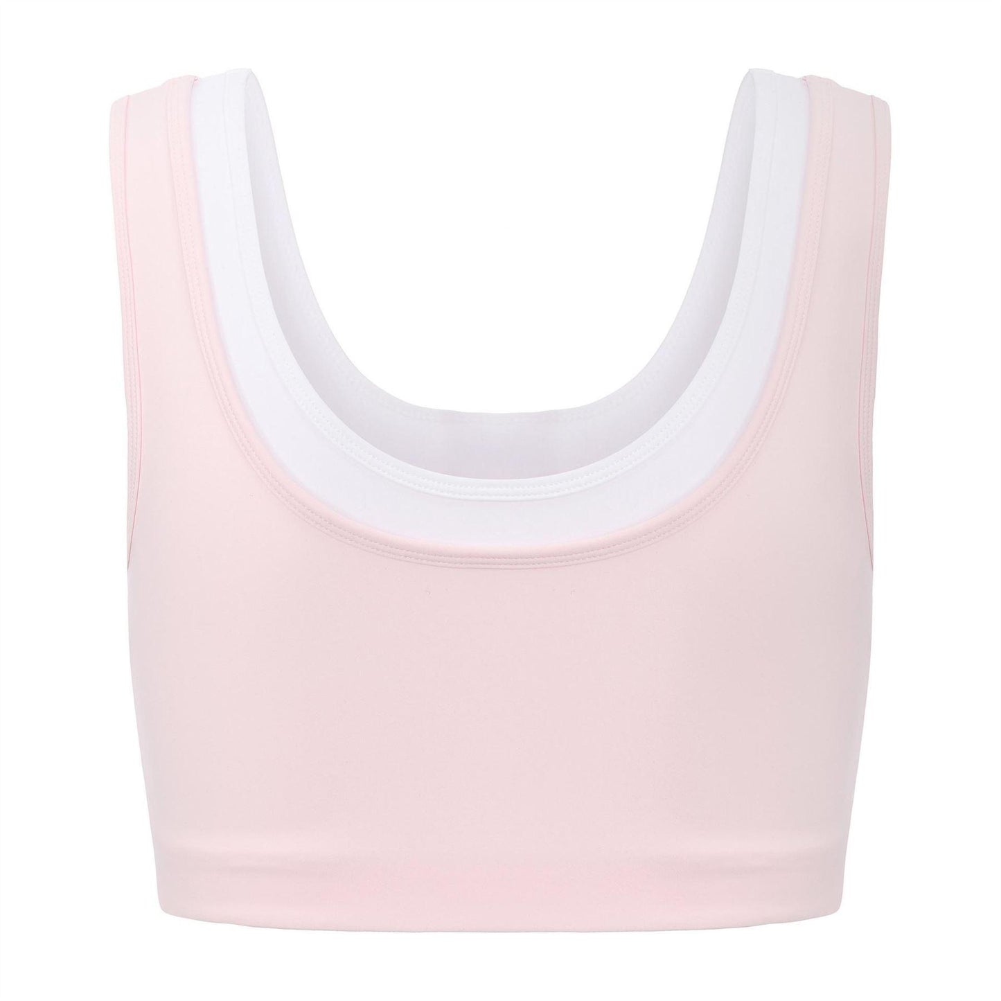 Light Pink - Back - USA Pro Womens-Ladies Pro Layered Sports Bra