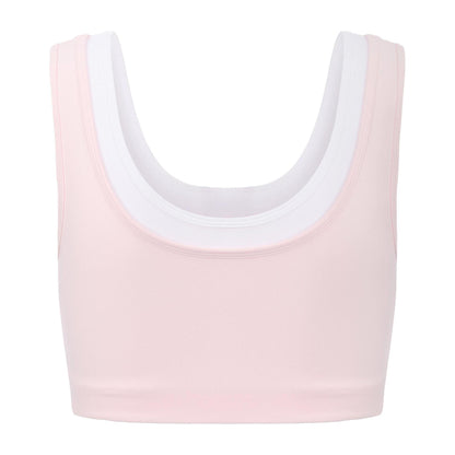 Light Pink - Back - USA Pro Womens-Ladies Pro Layered Sports Bra