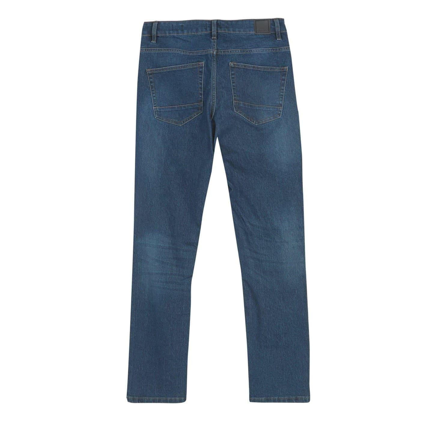 Indigo - Back - Bench Mens Eddie Plain Slim Jeans