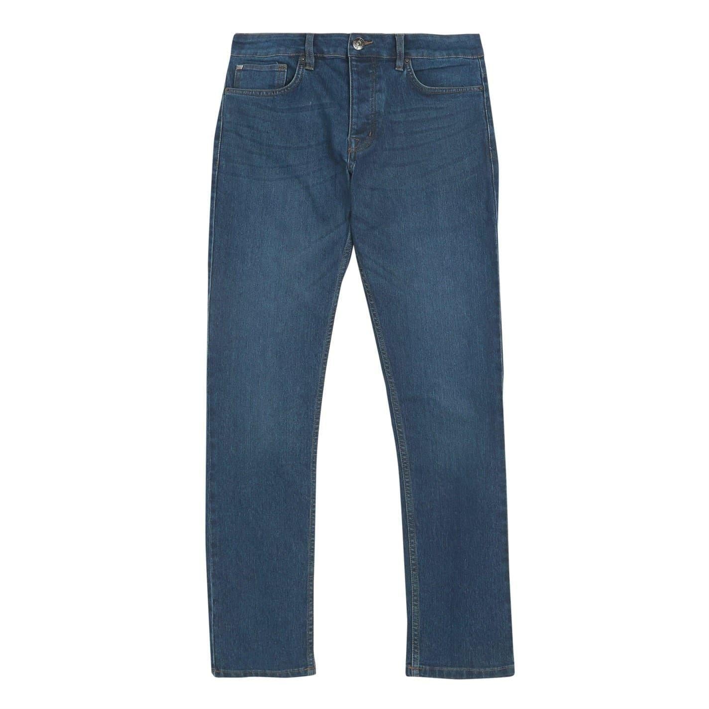 Indigo - Front - Bench Mens Eddie Plain Slim Jeans