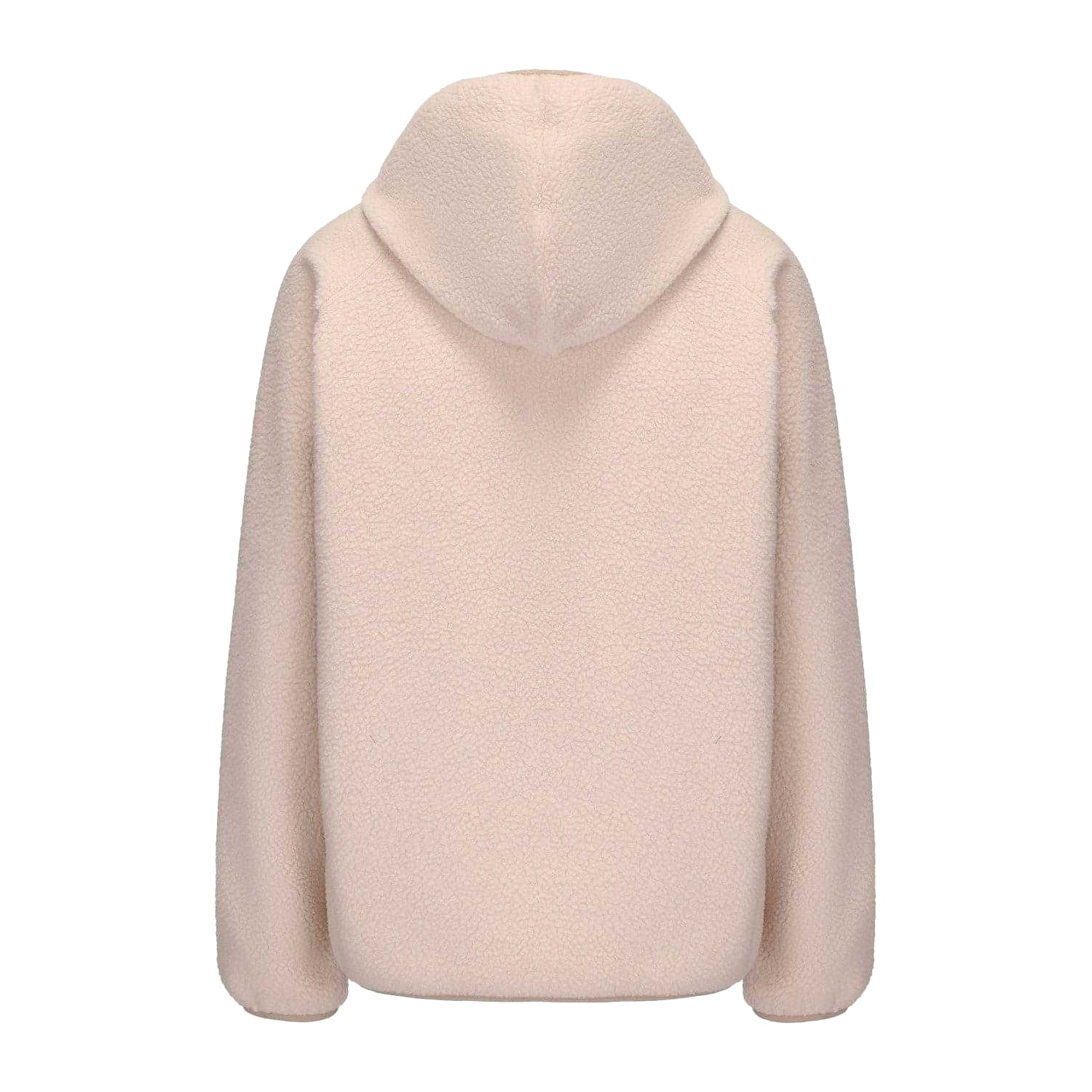 Beige - Back - SoulCal Womens-Ladies Relaxed Fit Fleece Jacket