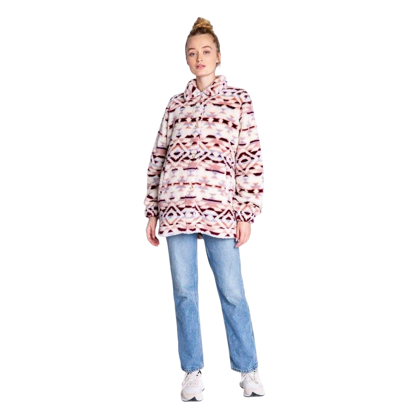 Multicoloured - Side - PJ Salvage Womens-Ladies Fleece Jacket