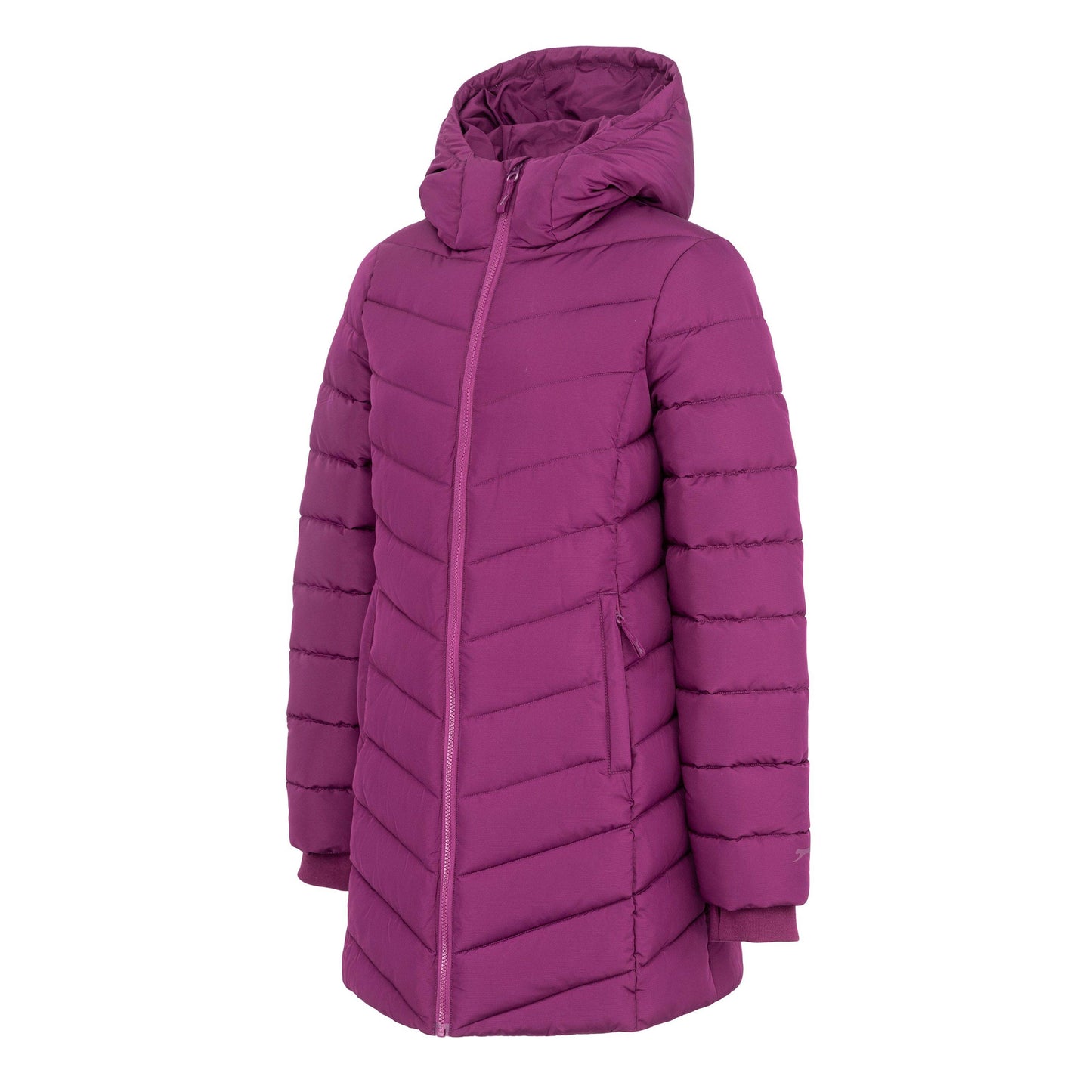Plum - Side - Slazenger Womens-Ladies Polyester Mid Length Padded Jacket