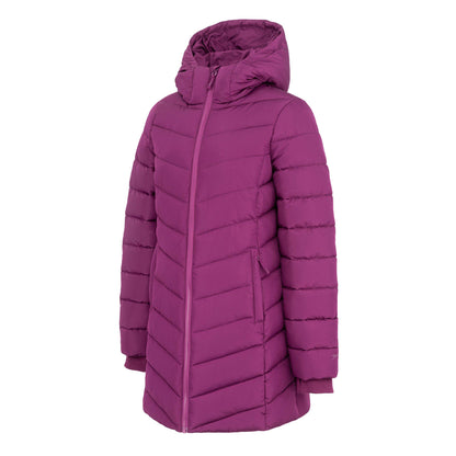 Plum - Side - Slazenger Womens-Ladies Polyester Mid Length Padded Jacket