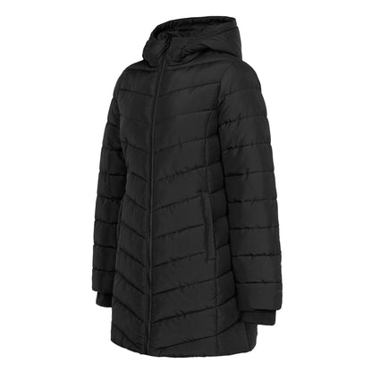 Black - Side - Slazenger Womens-Ladies Polyester Mid Length Padded Jacket