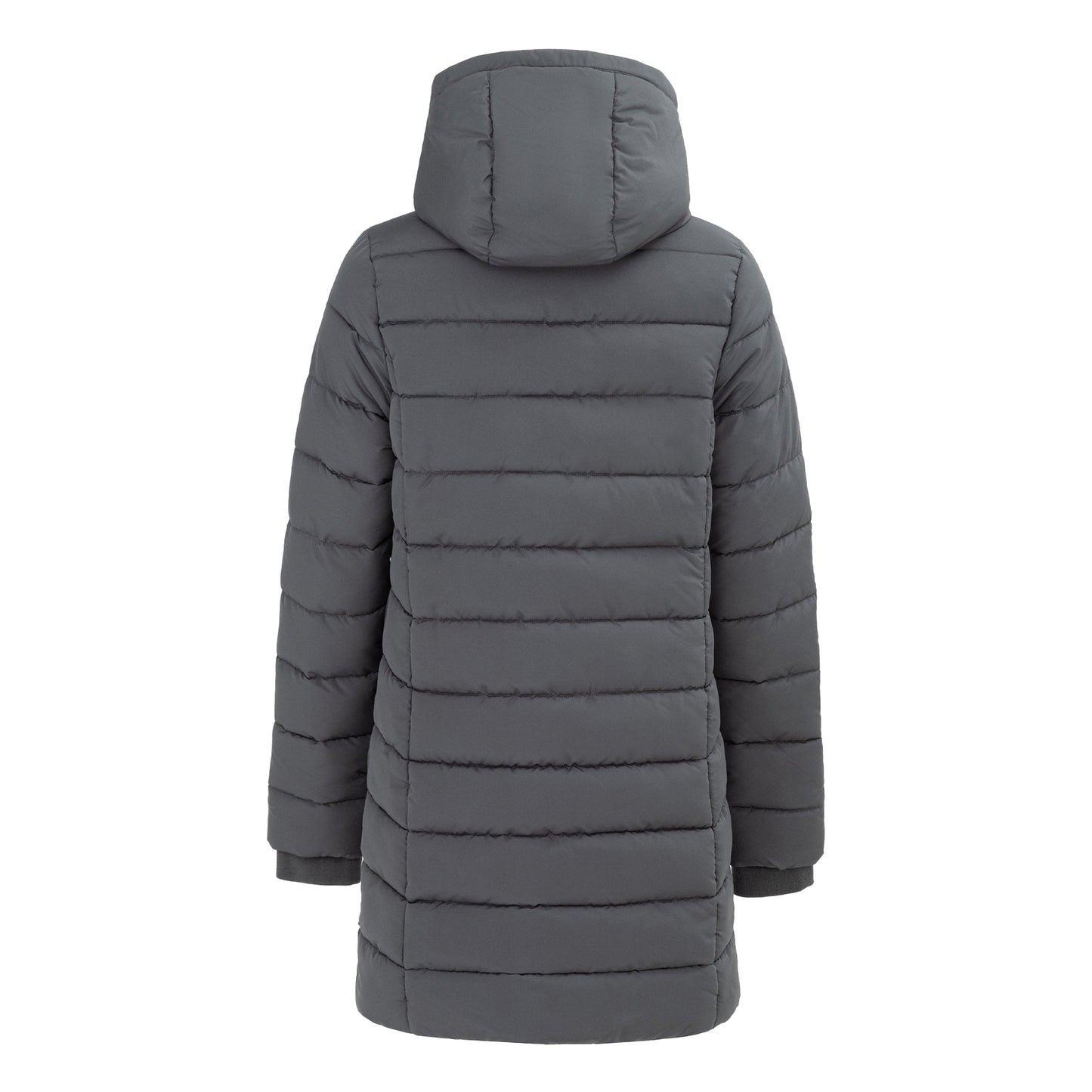 Charcoal - Back - Slazenger Womens-Ladies Polyester Mid Length Padded Jacket