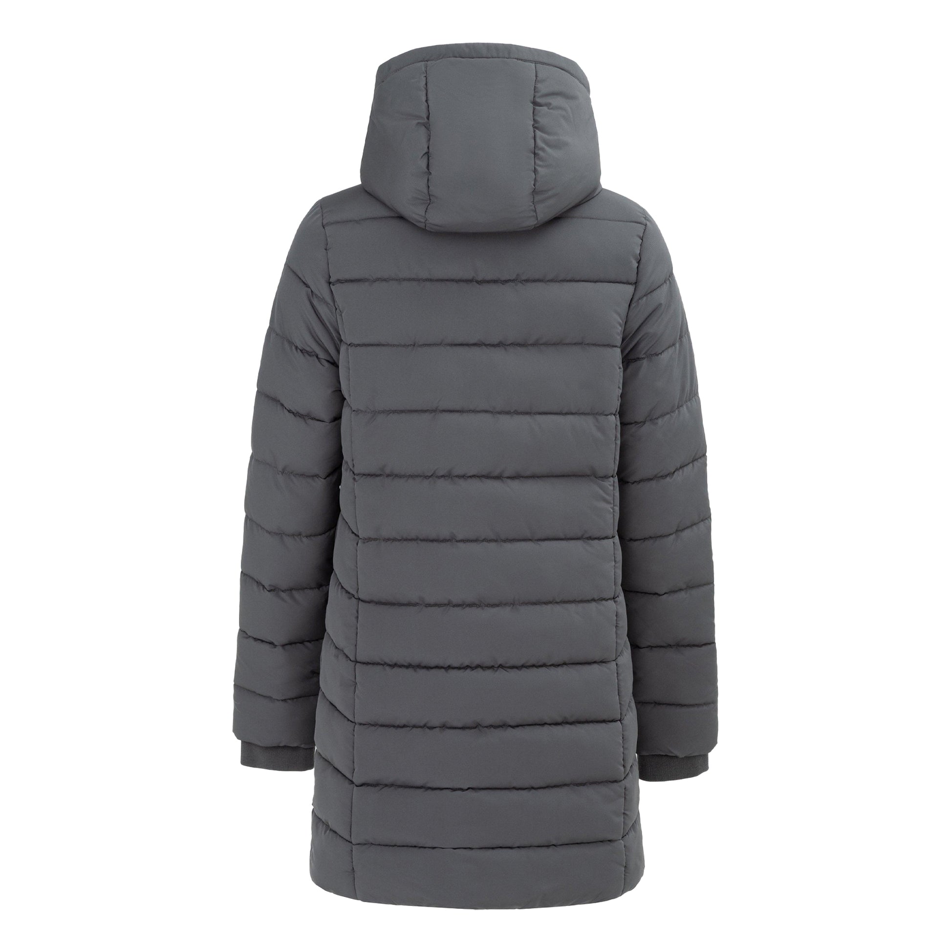 Charcoal - Back - Slazenger Womens-Ladies Polyester Mid Length Padded Jacket