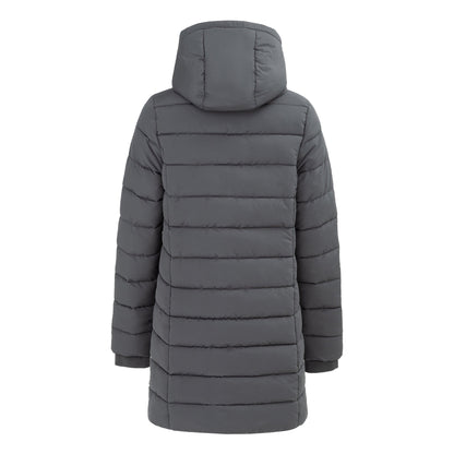 Charcoal - Back - Slazenger Womens-Ladies Polyester Mid Length Padded Jacket