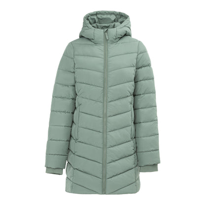 Light Khaki - Front - Slazenger Womens-Ladies Polyester Mid Length Padded Jacket