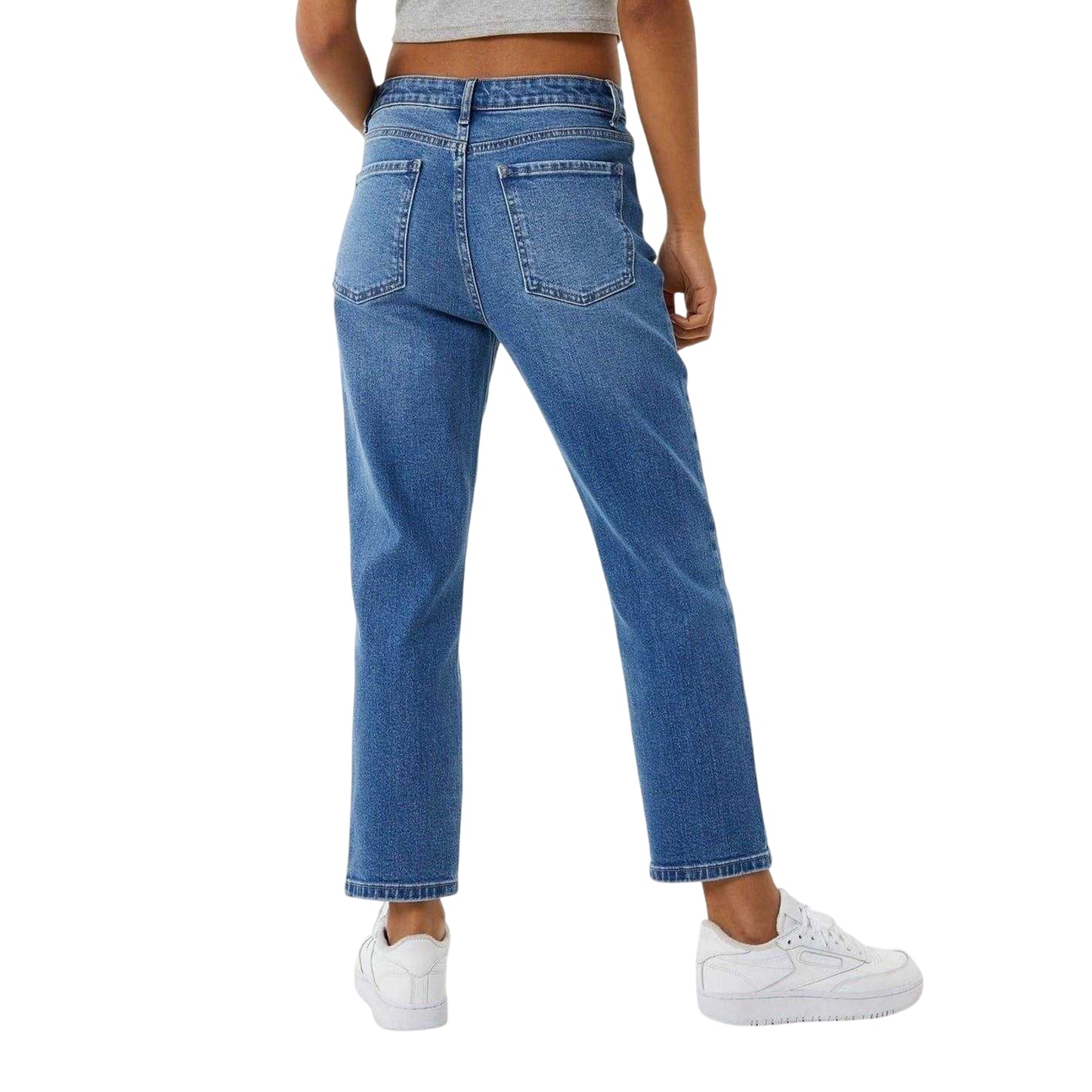 Mid Wash - Back - Jack Wills Womens-Ladies Stella Denim High Rise Slim Jeans