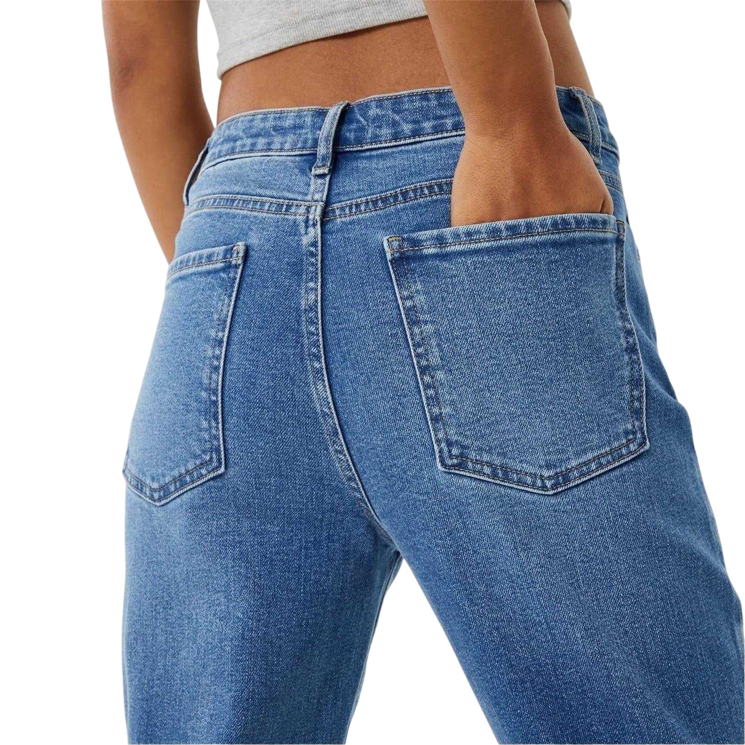 Mid Wash - Side - Jack Wills Womens-Ladies Stella Denim High Rise Slim Jeans