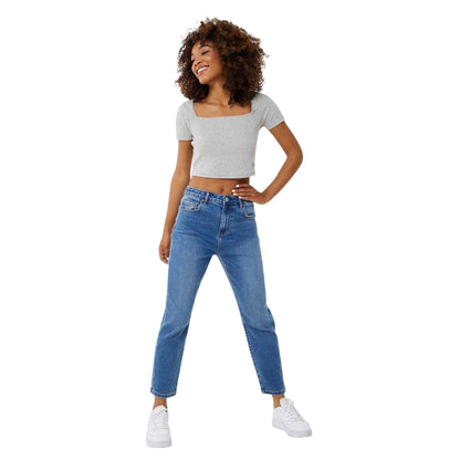 Mid Wash - Lifestyle - Jack Wills Womens-Ladies Stella Denim High Rise Slim Jeans