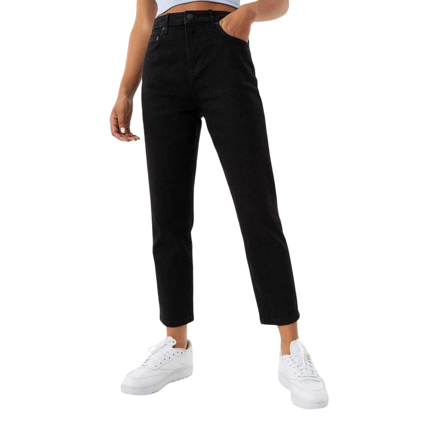 Solid Black - Front - Jack Wills Womens-Ladies Stella Denim High Rise Slim Jeans