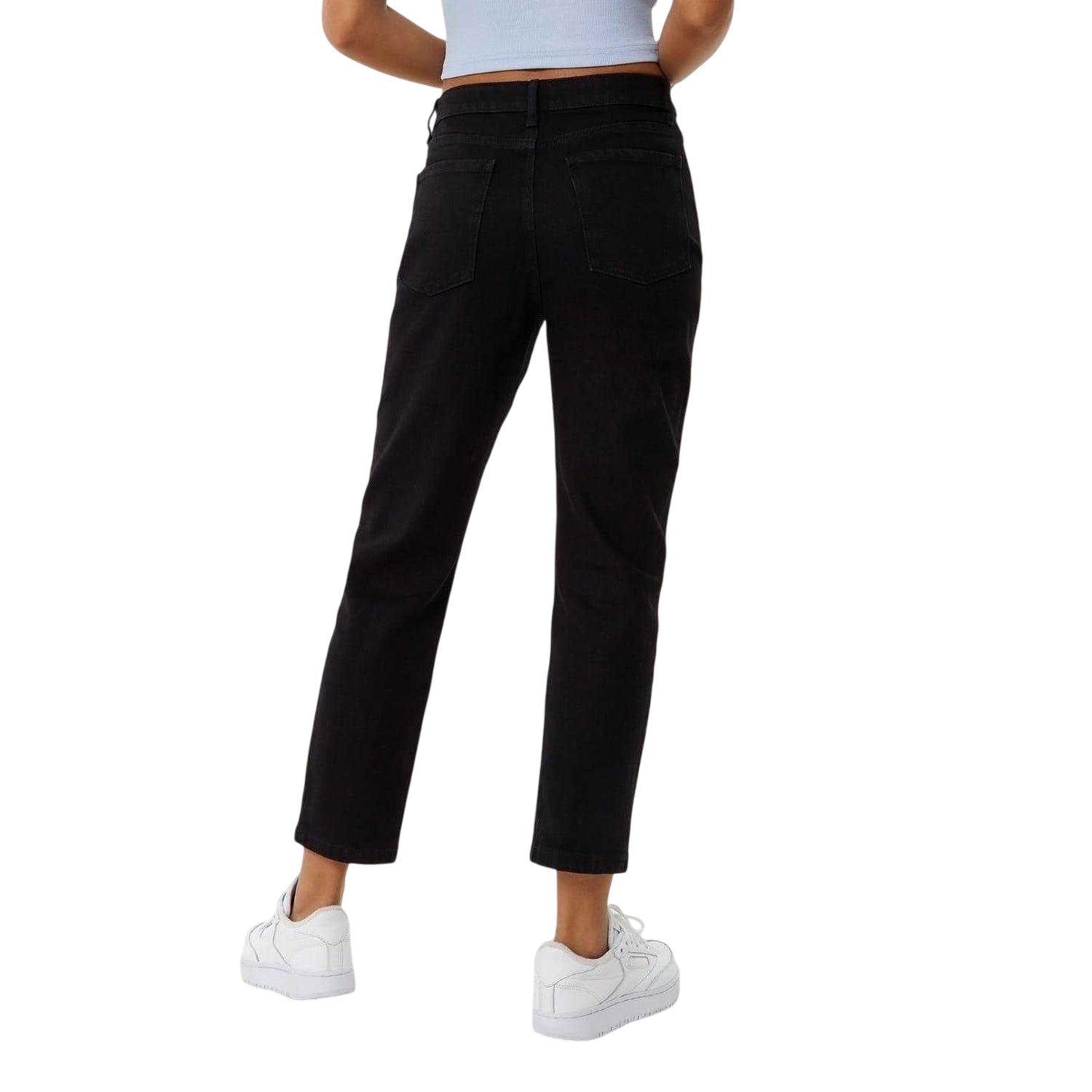 Solid Black - Back - Jack Wills Womens-Ladies Stella Denim High Rise Slim Jeans