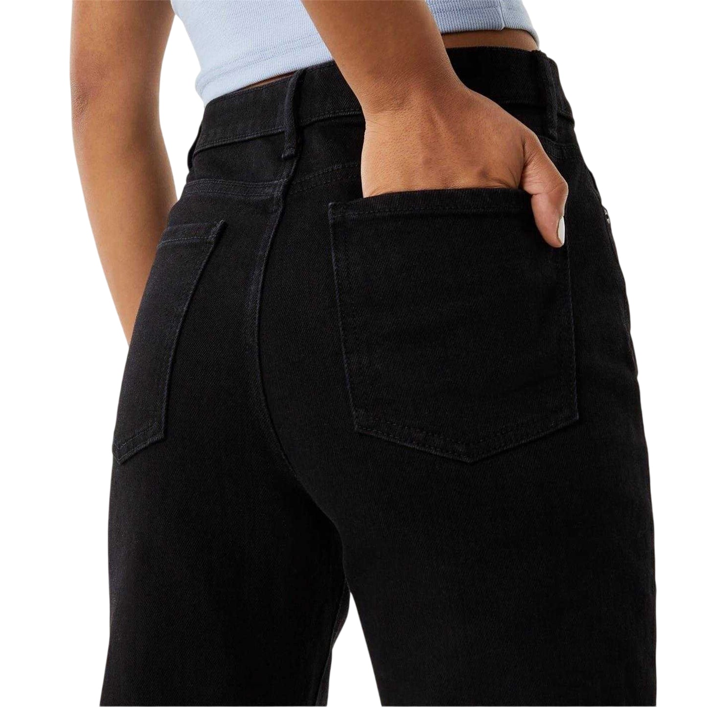 Solid Black - Side - Jack Wills Womens-Ladies Stella Denim High Rise Slim Jeans
