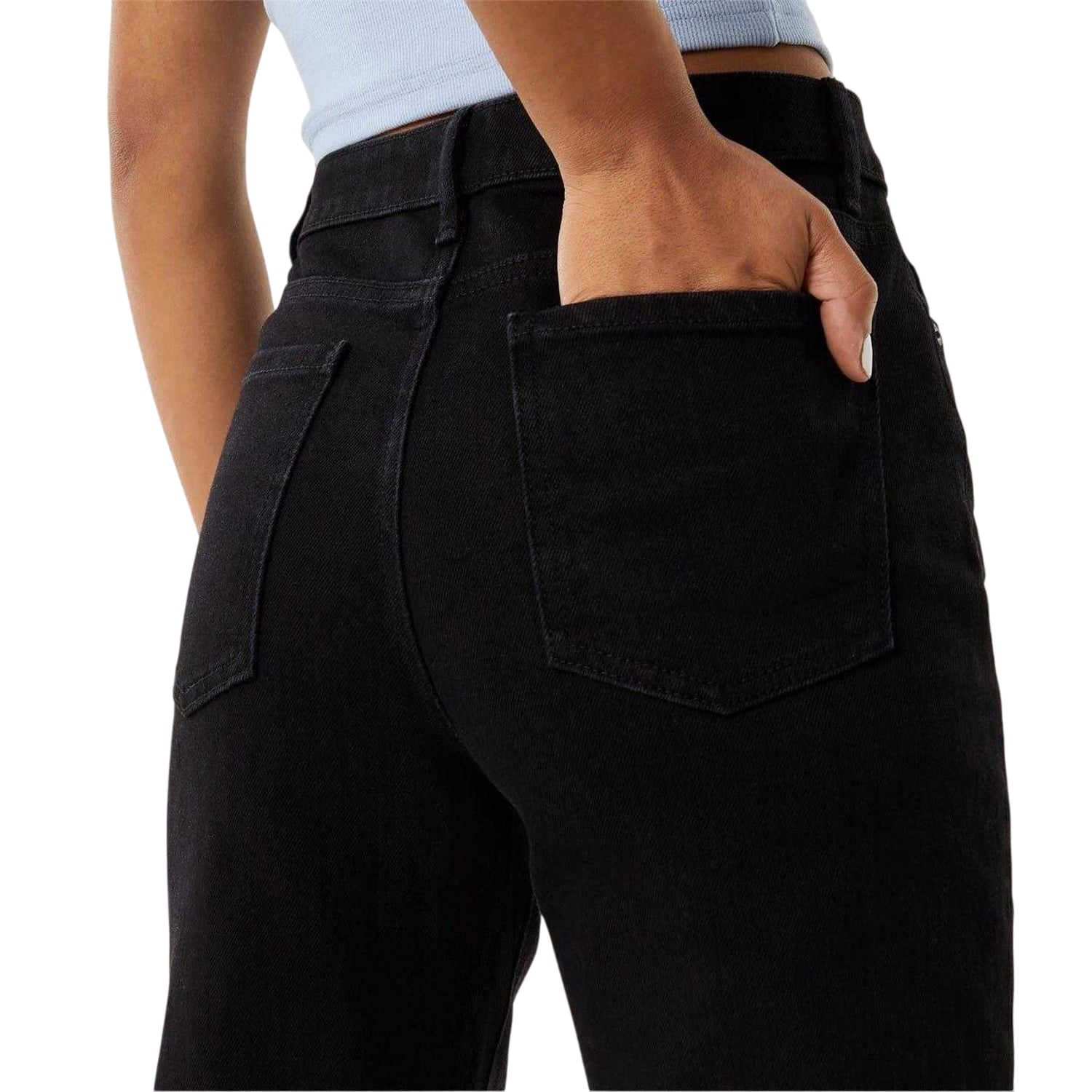 Solid Black - Side - Jack Wills Womens-Ladies Stella Denim High Rise Slim Jeans
