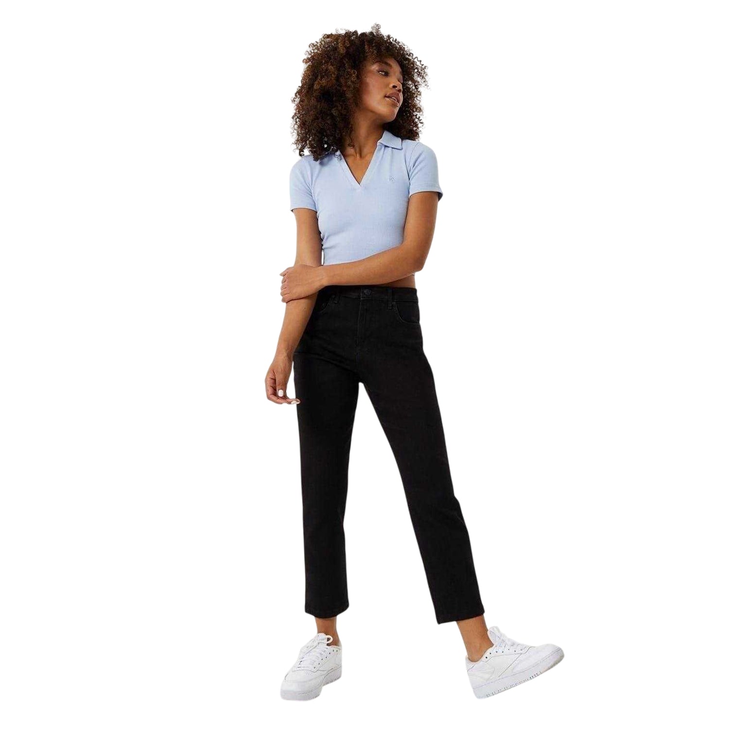 Solid Black - Lifestyle - Jack Wills Womens-Ladies Stella Denim High Rise Slim Jeans