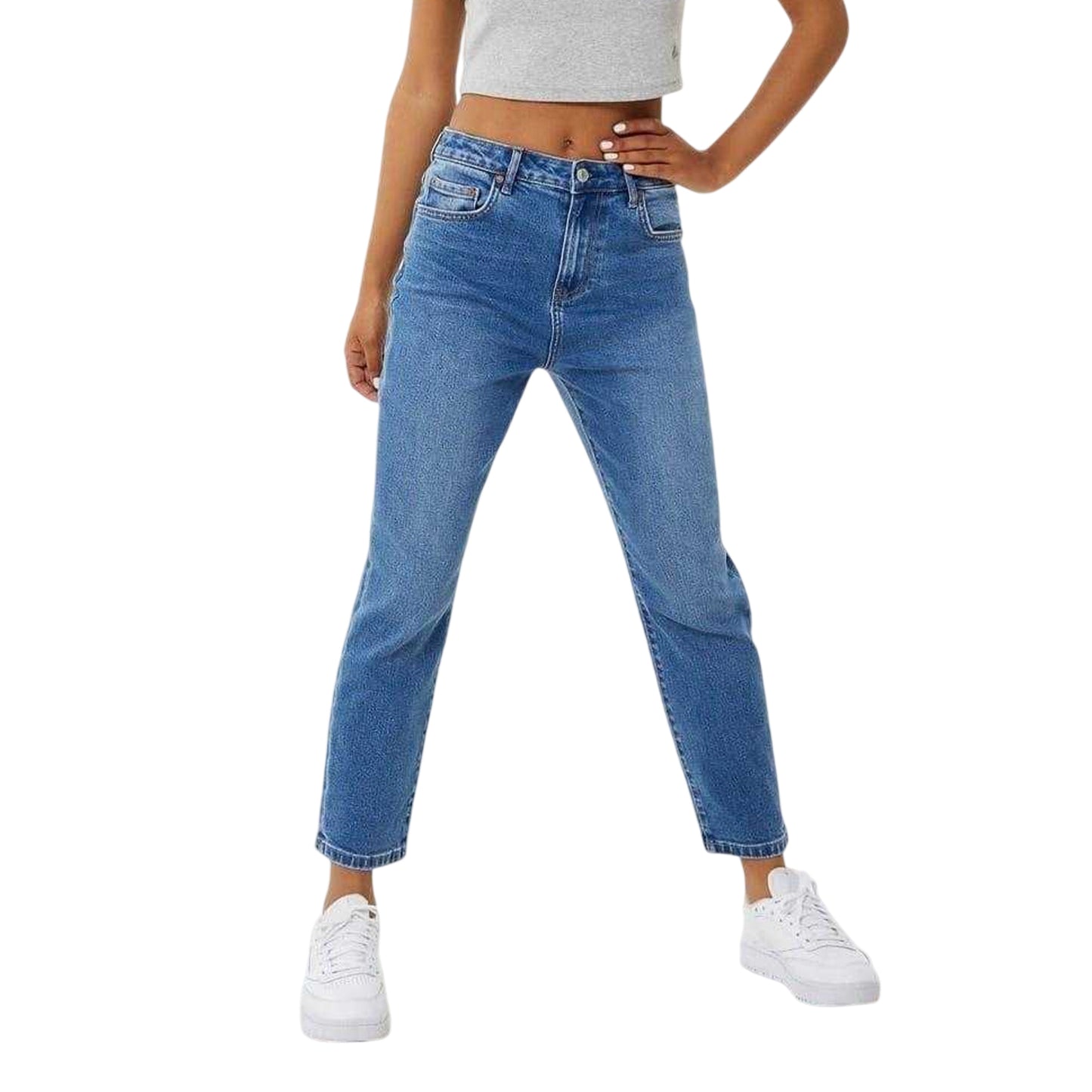 Mid Wash - Front - Jack Wills Womens-Ladies Stella Denim High Rise Slim Jeans