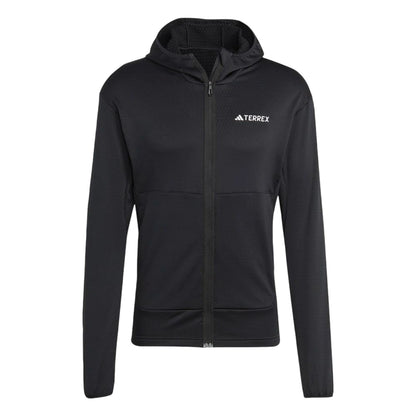 Black - Front - Adidas Mens Terrex Xperior Lightweight Fleece Jacket