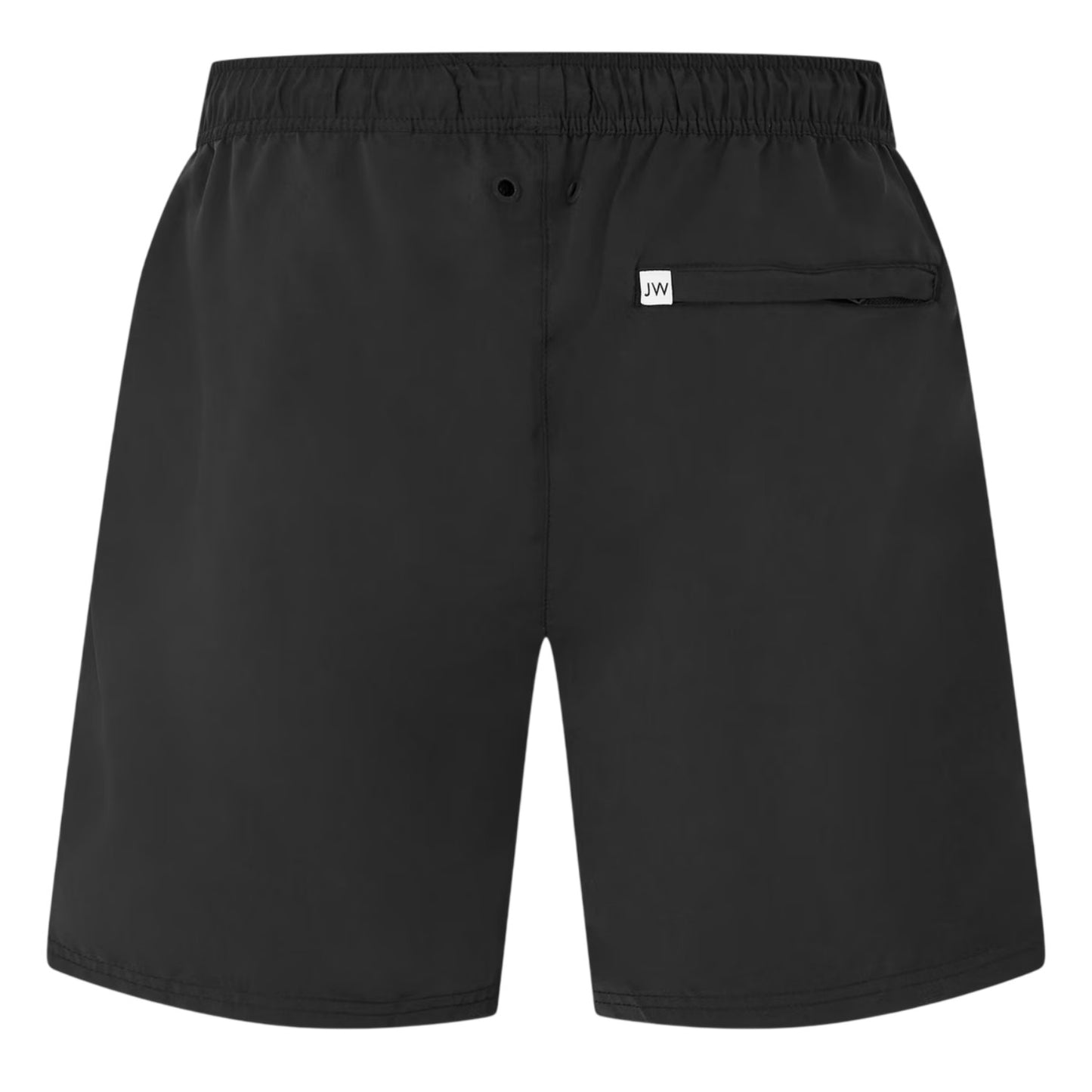 Black - Back - Jack Wills Mens Embroidered Logo Mid Length Swim Shorts