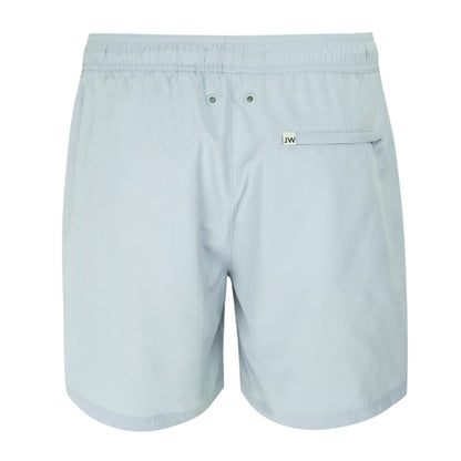 Light Blue - Back - Jack Wills Mens Embroidered Logo Mid Length Swim Shorts