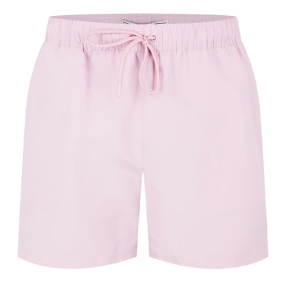 Light Pink - Front - Jack Wills Mens Embroidered Logo Mid Length Swim Shorts