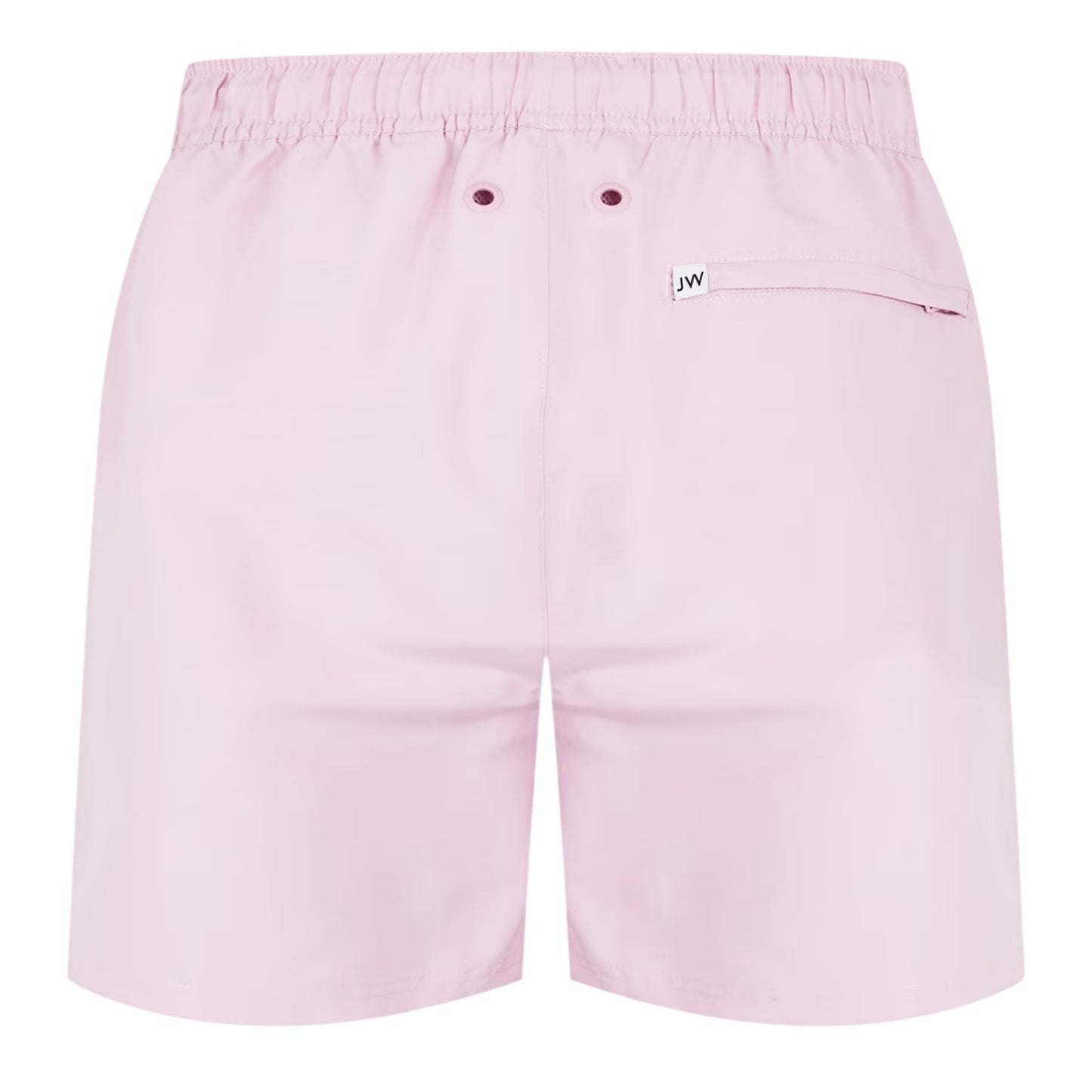 Light Pink - Back - Jack Wills Mens Embroidered Logo Mid Length Swim Shorts